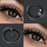 Popxstar  New Contact Lenses Natural Brown Eye Makeup Contacts Grey Color Lens Korean Softlens Yearly Cosmetics for Women