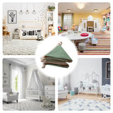 Popxstar Hang Flag Banner Nursery Bunting Banner Flags Washable Cotton Fabric Triangle Pennant Garlands For Home Garden Street Decor