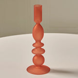 Popxstar 1pc Matte Glass Candle Holders Home Decoration Candlestick Birthday Candle Holder Dining Table Decoration Candle Home Decore