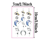 Popxstar  1pc Star Moon Universe Temporary Tattoo Arm Hand Back Shoulder Tattoo Sticker Waterproof Long-Lasting Moon Star Tattoo Sticker