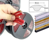 Popxstar 6M/Roll Self-Adhesive Ceramic Tile Gap Tape Edge Strips Kitchen Sink Gap Tape Toilet Stickers Gold Edge Line Decoration Strip
