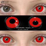 Popxstar  Cosplay Contact Lenses Makeup Colored Pupils Cosmetics Black Lenses Halloween Green Contact Lenses  White Pupils Red lens