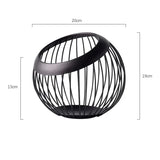 Popxstar  Iron Storage Fruit Plate Drain Basket Egg Vegetable Storage Bowls Nordic Snack Candy Fruit Basket Kitchen Home Storage Organizer