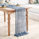 Popxstar Semi-Sheer Gauze Table Runner, Cheesecloth, Wedding Table Path, Tulle Layout, Event Designing Kitchen Dining Decor  