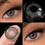 Popxstar  1pair Brown Color Contact Lenses Gray Fashion Lenses Brown Colored Lens Gray Beauty Pupils purple Softlenses eye makeup
