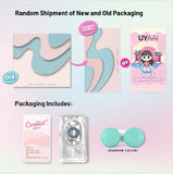 Popxstar 2PCS Color Contact Lenses with Prescription Natural Blue Contact Lens Brown Pupils Beauty Eyes Lenses CrystalOrb Series