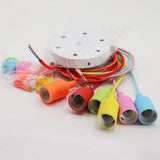 Popxstar Colorful 6/8/10 Lights Lustre Retro Edison Bulb Chandelier Loft Light Pendant Lamp Spider Light Restaurant Warehouse