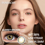 Popxstar  1 Pair Dark Black Color Contact Lenses for Eyes Natural Brown Grey Eye Contacts Beautiful Pupils Makeup Lens Yearly Use