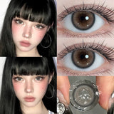 2pcs Brown Contacts Lenses with Degree Colorld Lenses Beauty Pupils Circle Lenses Makeup Yearly Korean Lens Fast Shipping