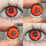 2PCS Red Contact Lenses with Prescription Beauty Pupils Natural Soft Eye Pink Lenses Makeup Cosplay Fast Shipping Yearly