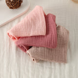 Popxstar Soft Absorbent Gauze Cotton Baby Square Towels Infant Wash Hand Face Towels Crepe Muslin Saliva Wipe Face Cloths for Babies