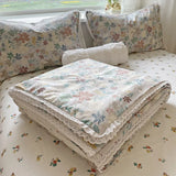 Popxstar  Pure Cotton Summer Cooling Duvet 1-Piece Lace Soybean Fiber Airable Cover