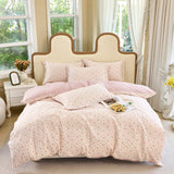 3pc 100% Pure Cotton Down Duvet Cover Set Including 1 Duvet Cover and 2 Pillowcase Soft and Skin Friendly Breathable Bedding Set