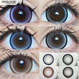 Popxstar 2PCS/Pair Big Lenses Pearl Series Color Contact Lenses For Eyes Blue Purple Pink Black Gray Beauty Pupils 14.5mm Lenses