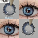 Popxstar  2PCS Silver Knight Contact Lenses for Eyes Rainbow Colored Eye Lenses Beauty Pupils Gradient Contact Lenses Optical Lens