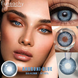 Popxstar  1 Pair Fashion Color Contact Lenses for Eyes Korean Brown Natural Soft Lenses Beautiful Cosmetic Gray Pupils Blue Lens