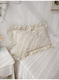 1 Piece Brief Pillowcase Ruffle Design Pillow Cover Floral Printed Princess Pillow Case