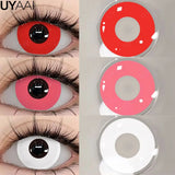 Cosplay Contact lenses Cosmetics Colored Pupils Halloween Cosplay Makeup Black Contact Lenses White Lenses Big Eyes 14.5mm