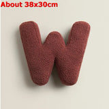 Popxstar  Ins 26 English Letters Plush Throw Pillow Soft Stuffed Kids Toys Dolls Sofa Cushion Room Decor Shooting Props for Children Gifts