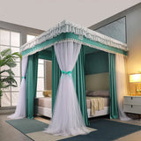 Four Season Quadrate Palace Mosquito Net with Frame Romantic Shading Bed Curtain Canopy Nets Three-door Bedcover Curtain