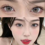 Two Pieces Brown Colored Contact Lenses Big Eyes Lenses Students Beautiful Round Contact Lenses Cosmetics Eye Contact Natural