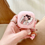 Popxstar  Rose Red Marble Pattern 3D Love Heart Cute Bear Pendant Earphone Accessories Case For Galaxy Buds Pro 2 Live Protection Cover