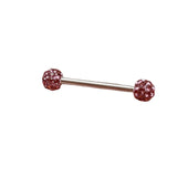 Popxstar piercing women 16mm Stainless Steel Shiny Rhinestones Tongue Nails Piercing Body Studs Piercing Tongue Rings Body Jewelry for Hot Women Girls