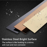 Popxstar 3M/Roll Gold Mirror Wall Sticker Stainless Steel Flat Living Room Decoration Lines Titanium Background Wall Ceiling Edge Strip