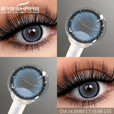 Popxstar Myopia Lenses 1 Pair Colored Contact Lenses with Degree Natural Eye Contacts Brown Lenses Gray Pupils Yearly Disposable