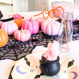 Popxstar 6/12pcs Mini Black Candy Kettles Witch Cauldron Pot Candy Buckets Holder for Kids trick or treat Favors Halloween Party decor