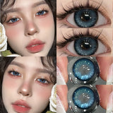 Berry Violet Color Contact Lens Round Lens Contact Big Eyes Prescription Myopic Diopter Natural Lens Student Lens