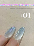 Autumn Winter Blue Black Red Glass Bead Crystal Cat Eye Gel Nail Polish New Whitening High Density Sparkling Nail