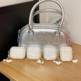 Popxstar Dreamy Pearl Shell Case For AirPods 4 Pro 2 3 1 Cover For AirPods Pro2 Pro 2 2nd 3rd 1st 4th Cases With Keychain Headphone Coque