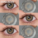 2pcs IKEREL Series Color Contact Lenses for Eyes Fashion Beautiful Lenses Eye Makeup Brown Color Lens Gray Pupil Yearly