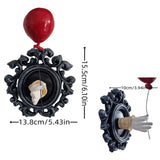 Popxstar Resin Wall Hanging Mirror with Hand & Balloon Sculpture - Unique 3D Home Decor Art for Living Room Collectible Decor