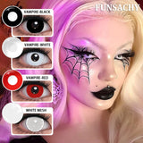 Popxstar  Cosplay Vampire Red Contact Lenses Anime Cosplay Halloween Lenses Cosmetic Colorful Multicontacts White Black Softlens