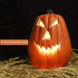 Popxstar Halloween LED Pumpkin Lantern, LED Light Lamp Lantern Home Props Bar, Halloween Decor LED Lantern Scene Layout Home Decoration