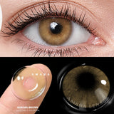 Popxstar  1Pair Contact Lenses for Eyes Color Natural Brown Beauty Yearly Cosmetic Contacts Eyes Makeup Eye Contacts Brown Lens