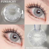 Popxstar  New Colorful Contact Lenses for Eyes 1 Pair Natural Fashion Contact Lenses Blue Gray Eyes Lens Yearly Cosmetics Pupils