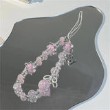 Popxstar Ins Style Sweet And Cute Versatile Mobile Phone Chain Star Mobile Phone Pendant Pink CCD Pendant Bow Camera Pendant