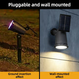 Popxstar 9 LED Solar Spot Lights IP65 Waterproof Outdoor RGB Solar Landscape Lights Brightness Adjustable for Garden Yard Palm Trees