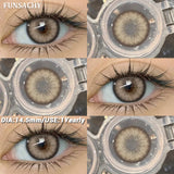Popxstar  1 Pair Colored Contact Lenses BROWN Natural Eye Contacts Super Natural Lens Gray Color Lens Beautiful Pupils Cosmetics