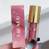 Popxstar Waterproof Diamond Shimmer Glitter Lip Gloss 5 Colors Sparkling Glitter Liquid Lipstick Diamond Pearl Lip Gloss Sexy Lip Make Up
