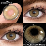 1 Pair Natural Gray Beauty Pupils Color Contact Lenses Yearly Soft Brown Eye Lenses Cosmetic Blue Green Eye Contacts