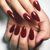 Popxstar 24pcs Press on Nails Short Almond White Press on Nails Solid Color Sweet French Tip Press on Nails Cute Nail