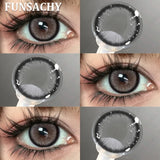 1 Pair Black Lenses Natural Contact Lenses for Eyes Eye Contacts Brown Gray Lenses Yearly Cosmetic Women Lens