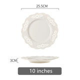 Popxstar  European Cake Stand Ceramic Wedding Party Dessert Candy Fruit Plate Cake Self-Help Display Home Table Salad Pasta Plates Dish