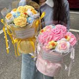 Popxstar  Finished Flower Bouquet Mother's Day Gifts Flower Artificial Flower Gifts Bride Wedding Flower Bouquet Graduations Bouquet Gifts