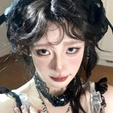 1pair Black White Halloween Color Contact Lenses Crazy Eye Lens
