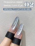 Autumn Winter Blue Black Red Glass Bead Crystal Cat Eye Gel Nail Polish New Whitening High Density Sparkling Nail